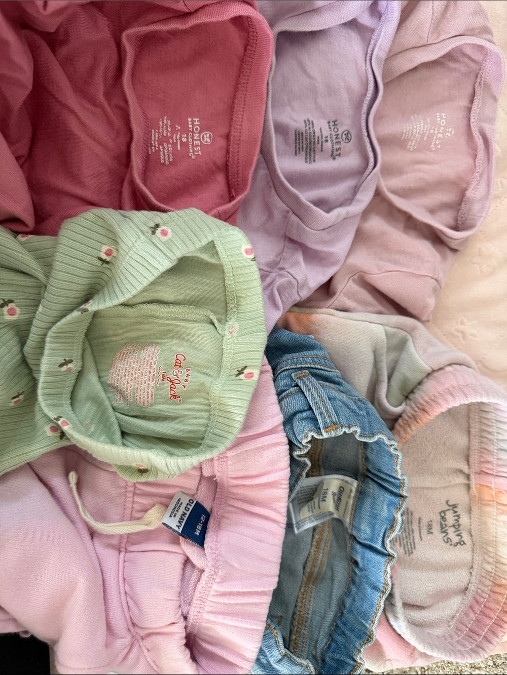 Girls' Pastel Pink & Lavender Mix N Match Tee Set - Brand 12-18months - Picture 11 of 11